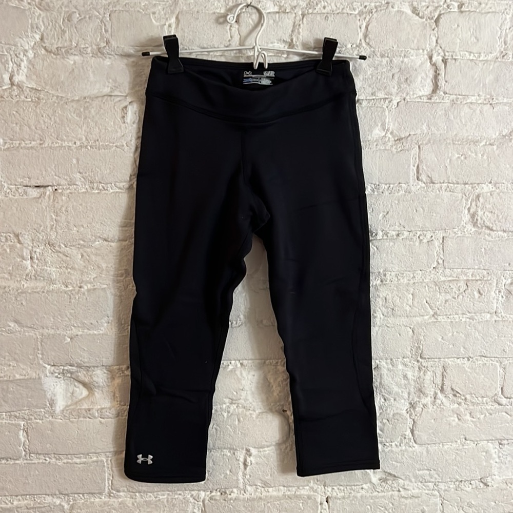 Under Armour Black Fleece Lined Crop Leggings